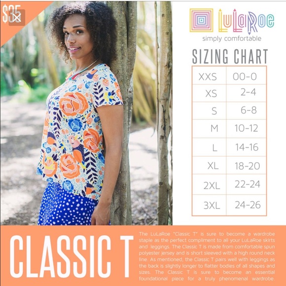 NWT LuLaRoe Cream Classic T Size 2XL - Picture 6 of 7